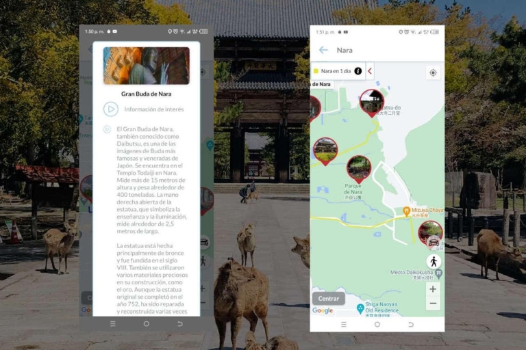 Nara App mit mehrsprachigem Audioguide und Selbstführung