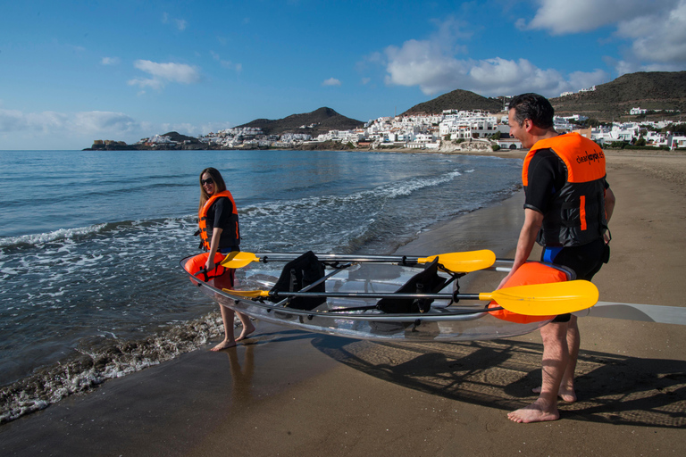 3 Hours Guided Tours in Transparent KayaksSan José, Almeria: Guided Tours in Transparent Kayaks