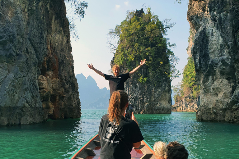 Phuket or Anywhere: Private Boat Cheow Lan Lake>Diamond Cave Option 2: From Krabi with Roundtrip Hotel Transfer