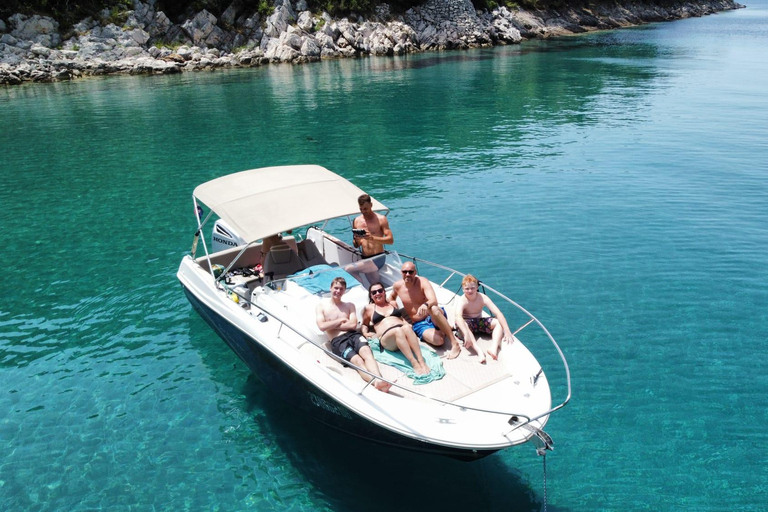 Elaphite Islands; Blue Cave, Sandy Beach private tour Elaphite Islands, Blue Cave private Speedboat Experience 4h