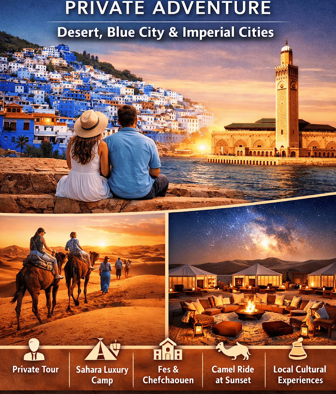 Ultimative 9-Tagestour durch Marokko: Wüste, Blaue Stadt und Fez
