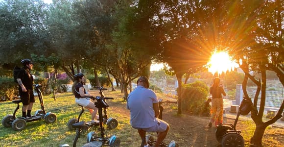 Athens: 4W E-Scooter Tour from Sunset to City Lights