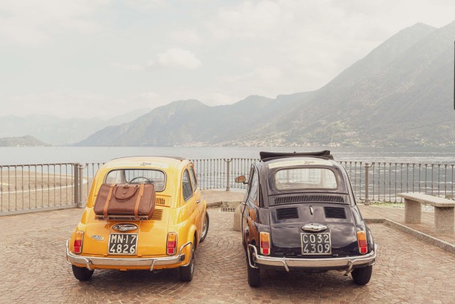 Visit Como Lake Historic Fiat 500 Rental in Como