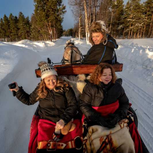 sleigh ride in the arctic countryside