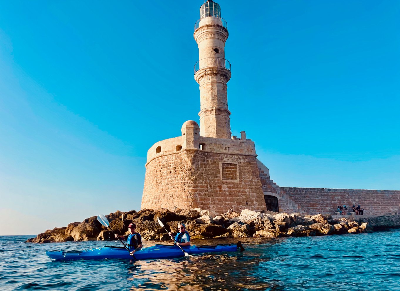 Chania: Havkajak-tur langs kysten om morgenen