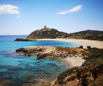 From Cagliari: Chia Beaches Tour with van
