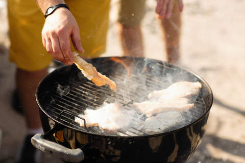 From Baku: Bilgah Beach Overnight Camping Trip with BBQ
