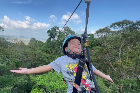 Phuket: panoramisch avontuur met ATV en zipline1 uur durende ATV- en 10-platform zipline-ervaring