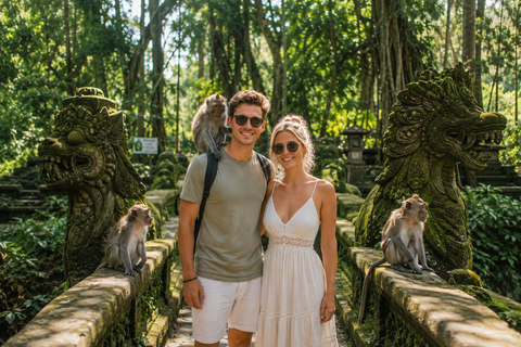 Bali: Monkey Forest, & Temple, With Waterfall, Swing Tour Private Tour Entry Ticket