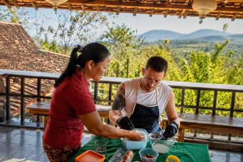 Yogyakarta: Local Market Tour & Mountain Cooking Class Hotel Pickup (Afternoon Sunset Class & Dinner)