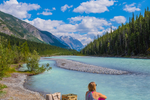 Champ de glace : glacier Crowfoot, lac Bow-Peyto et canyon Marble