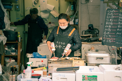 Passeio gastronômico em Tsukiji: Tour gastronômico de rua e mercado japonês