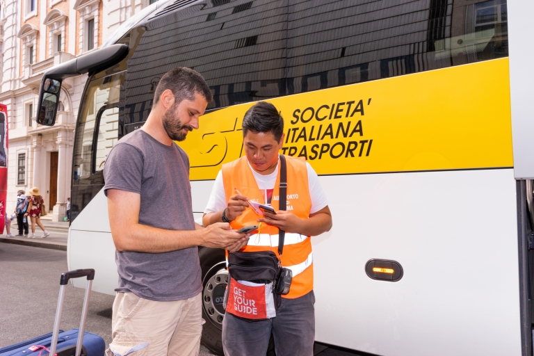 Rome : transfert en bus entre Rome et l'aéroport FiumicinoAller-retour entre l'aéroport de Fiumicino (FCO) et Rome