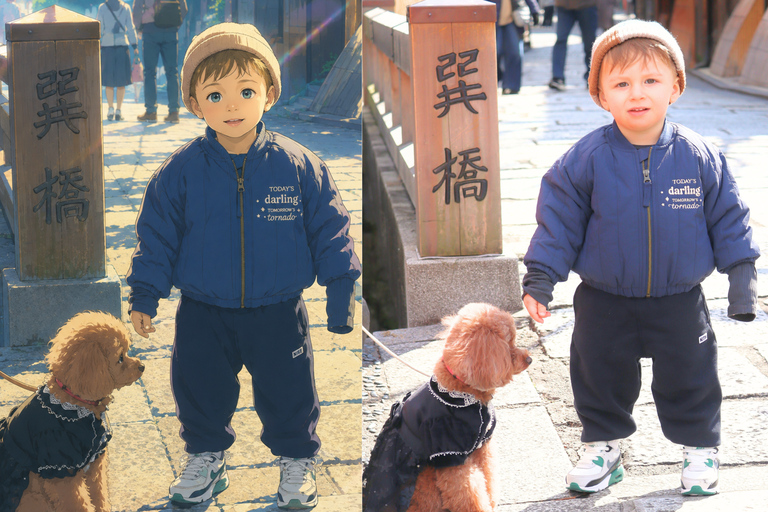 Kyoto: Gion Photo Tour with Anime & Skeleton Art Edits