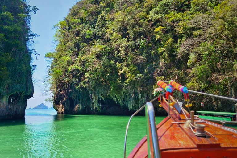 Krabi: Luxury Vintage Wooden Boat Cruise With Island Hopping Private: One day 4 Islands Tour