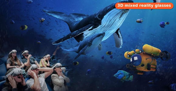 Valencia: Oceanoagràfic Ticket with 3D mixed reality glasses