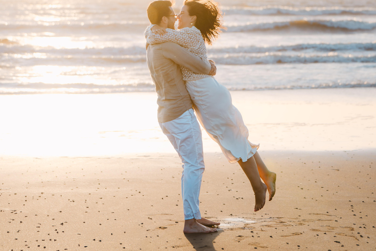 Saint-Michel-Chef-Chef: Romantyczna sesja zdjęciowa o zachodzie słońca8 zdjęć – romantyczna sesja zdjęciowa