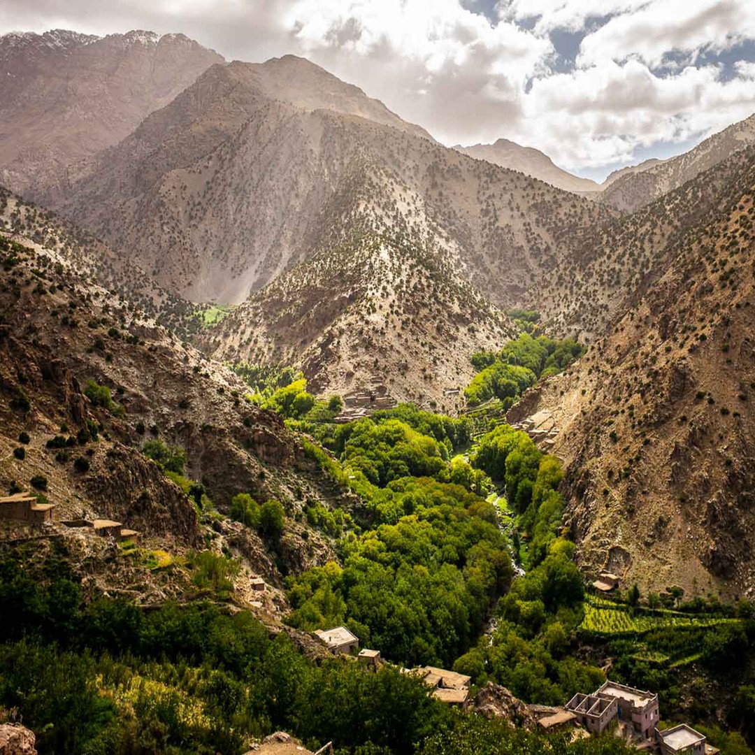 Depuis Marrakech : Excursion dans l'Atlas à Imlil avec déjeuner - trekking