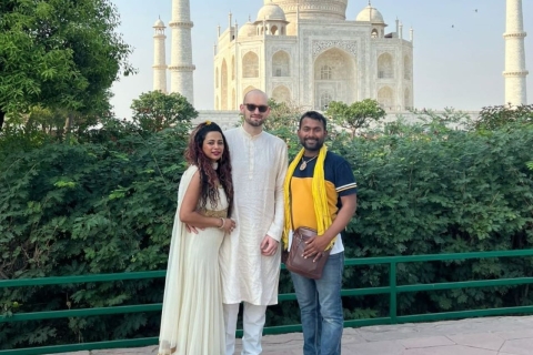from Agra: skip the line Tajmahal and Agra fort tour From Agra: Tour with AC Car, Driver, Guide and Entry fees