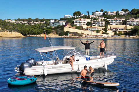Palma de Mallorca: Private Sunrise Boat Tour & Watersports Sunrise experience + Long stop with water toys.