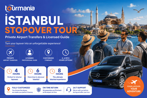 Istanbul: Private Stopover Tour with Airport Transfers 8-Hour Private Stopover Tour
