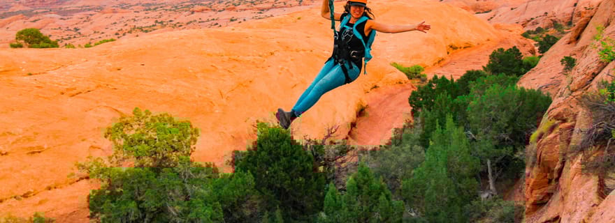 Moab : aventure en tyrolienne