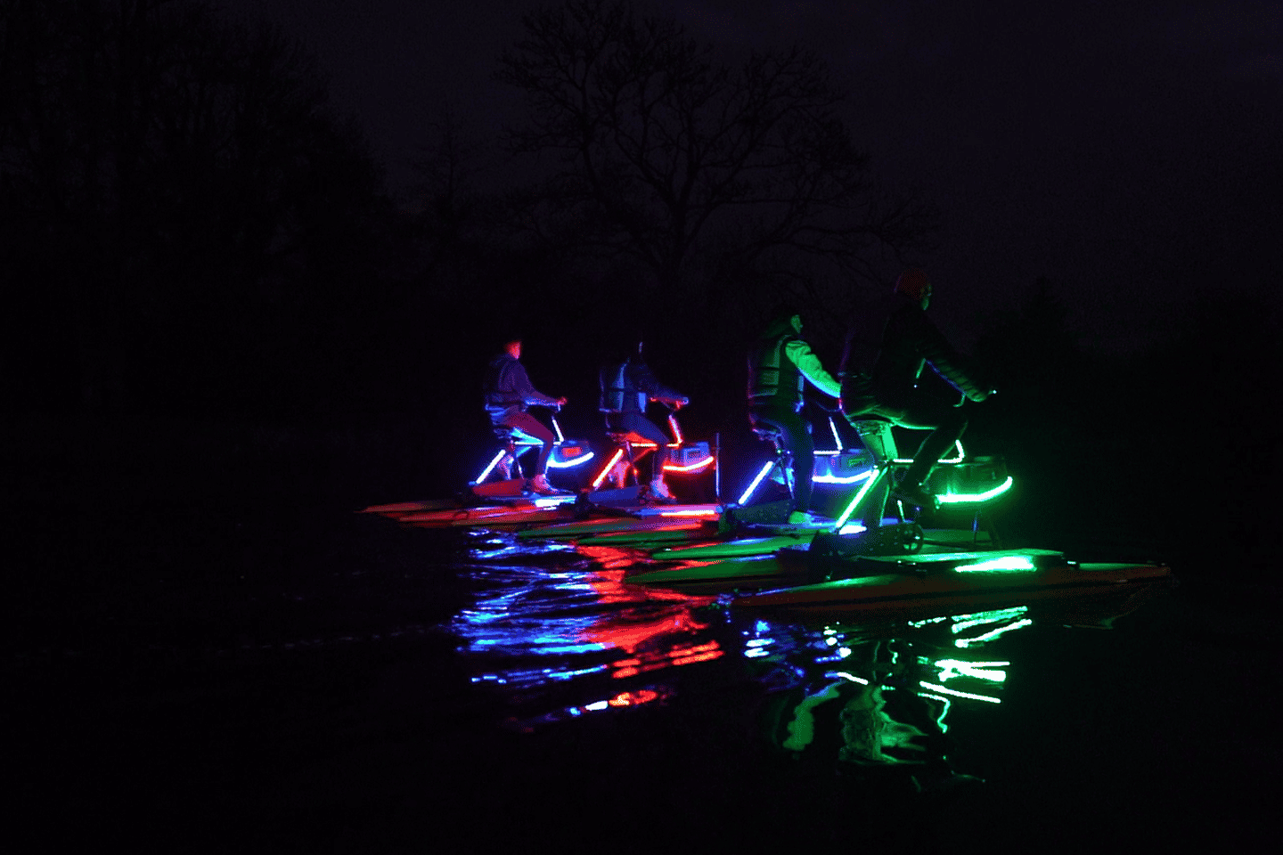Belfast: Guided Nighttime Hydrobike Tour on the River Lagan