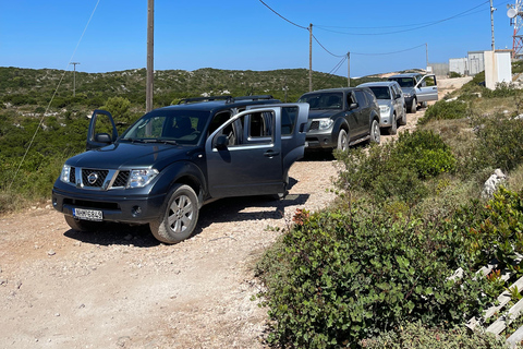 Zakynthos: Exploração de um dia de Jeep Safari: Mar e Terra