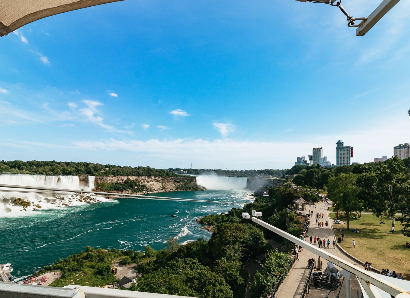 Niagara Falls, Canada: Zipline til vandfaldene