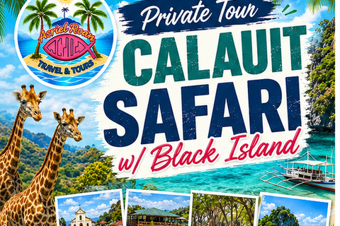Coron: Calauit Safari & Black Island Private Tour with Lunch