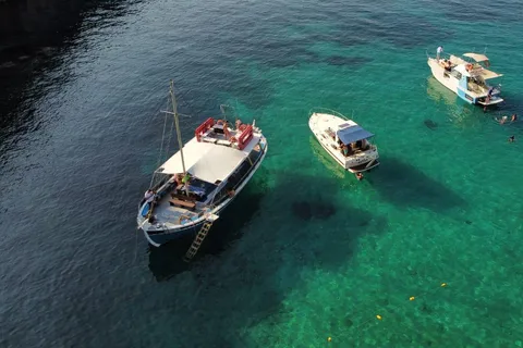 From Lefkimmi: Evening Boat Trip to Sivota & Blue Lagoon