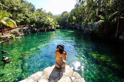 Tulum: Tour del Cenote Tankah con Zipline e Pranzo Maya