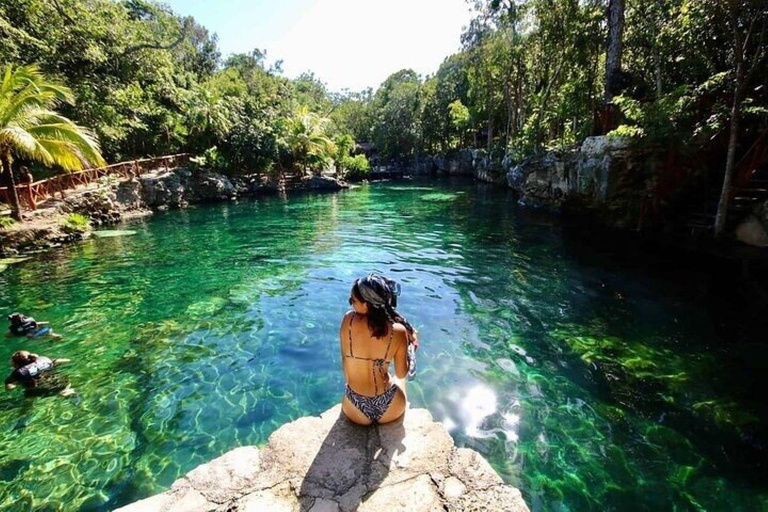 Tulum: Tankah Cenote Tour z tyrolką i lunchem Majów