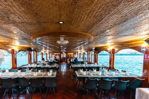 Dubai New Year's Cruise Burj Khalifa Fireworks & Dinner Upper deck with open air
