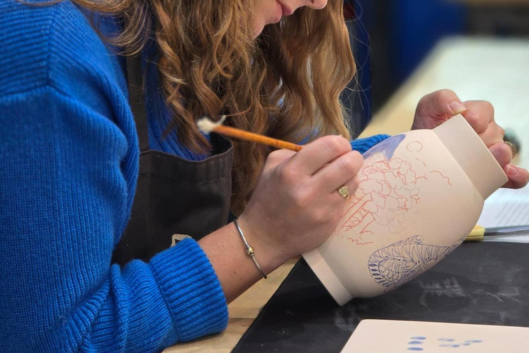 Traditional Chinese blue porcelain ceramics in Hangzhou Traditional Chinese blue porcelain in Hangzhou