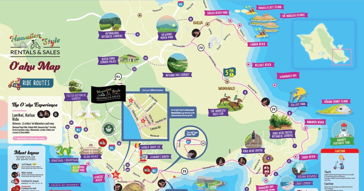 Lemon Road: Scooter Rental Lanikai & Kailua Beach Ride | GetYourGuide