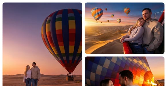 Noble Life Sunrise Hot Air Balloon Ride Over Dubai Desert