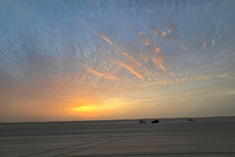 Sunrise or Sunset desert Safari with Sandboarding in Qatar