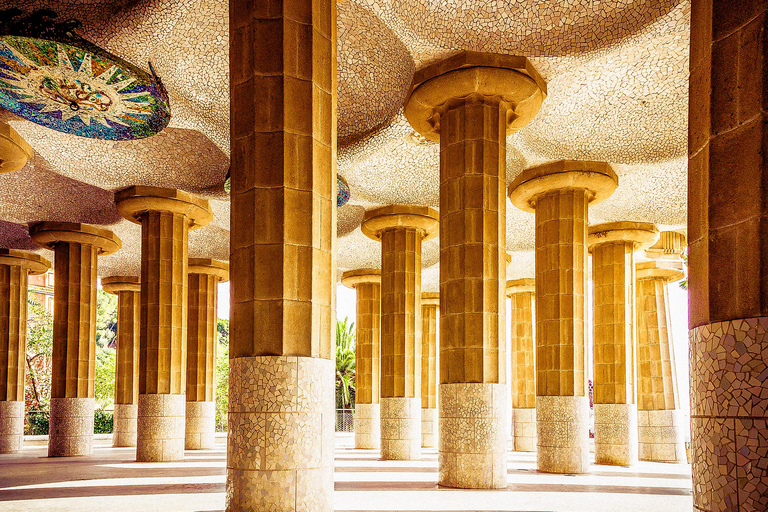 Barcelona: Visita guiada ao Parque Güell com ingresso Fast-TrackVisita guiada ao Parque Güell em italiano