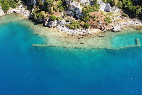 Antalya/Kemer: Luxury Kekova Sunken City & Glass Boat Tour Transfer From Kemer, Beldibi, Kiriş, Tekirova