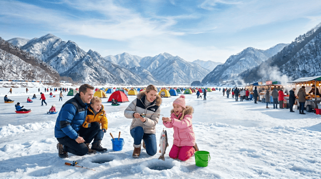 Pyeongchang Ice Fishing Festival Day tour from Seoul