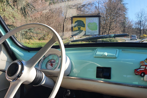 Musée Tito et montagne Avala avec voiture rétro