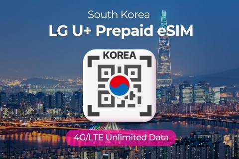 Corea del Sur: LG U+ eSIM Plan de datos ilimitado en itinerancia5 días
