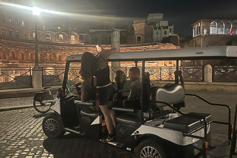 Rome by Night: Enchanting Golf Cart Tour with Wine, Cocktails, and History
