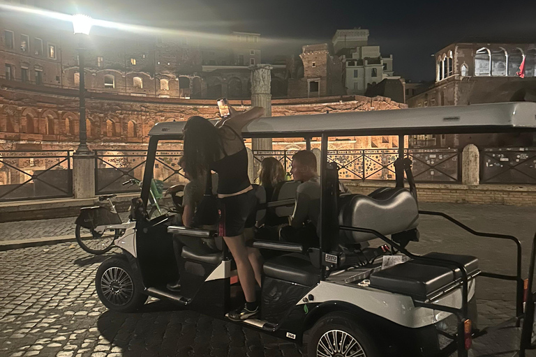 Rome by Night: Enchanting Golf Cart Tour with Wine, Cocktails, and History