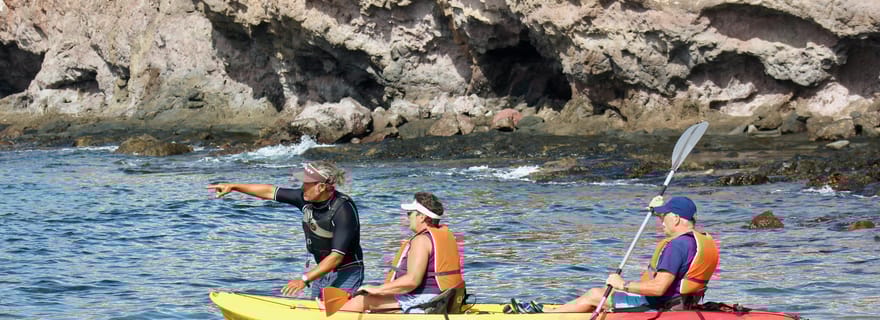 Papagayo : Expérience de kayak dans le monument naturel de Los Ajaches