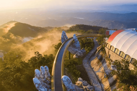 Da Nang: Excursão de um dia às Ba Na Hills e à Ponte DouradaViagem para Ba Na Hills e Golden Bridge sem almoço (grupo de 12 pessoas)