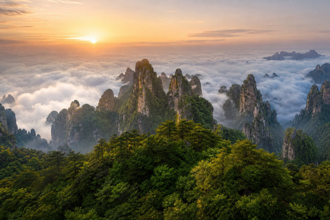 Zhangjiajie: Avatar Mountains E-Ticket & Guide Options 4-Day Park Ticket + 4 Mountain Transport Rides