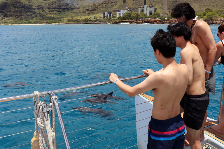 Oahu: Snorkeling & Dolphin Watch Cruise with Hawaiian Buffet Private: All-Inclusive Sunset Snorkel Cruise with Hot Buffet