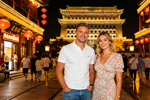 Beijing: Qianmen Street Guided Night Tour & Zhajiang Noodle Option 1: Tour with Downtown Hotel Pick-up & Drop-off